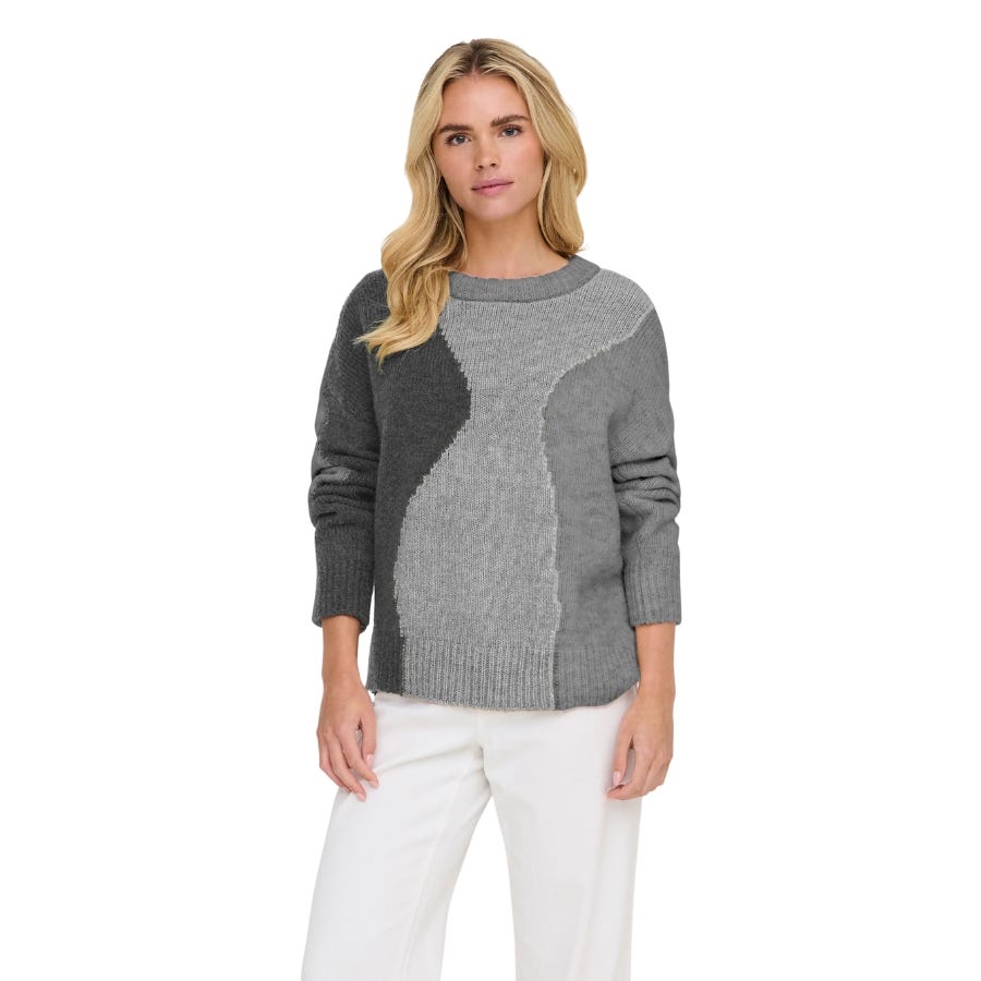 wala Jerseys Only Onlgro Life Ls Block O-Neck Cc Knt