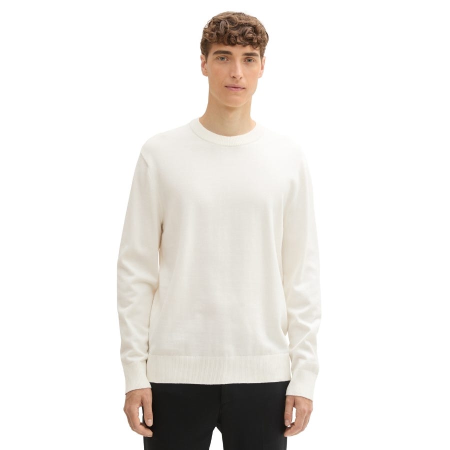 wala Jerseys Tom tailor Basic Crewneck Knit Flat Knit Tops