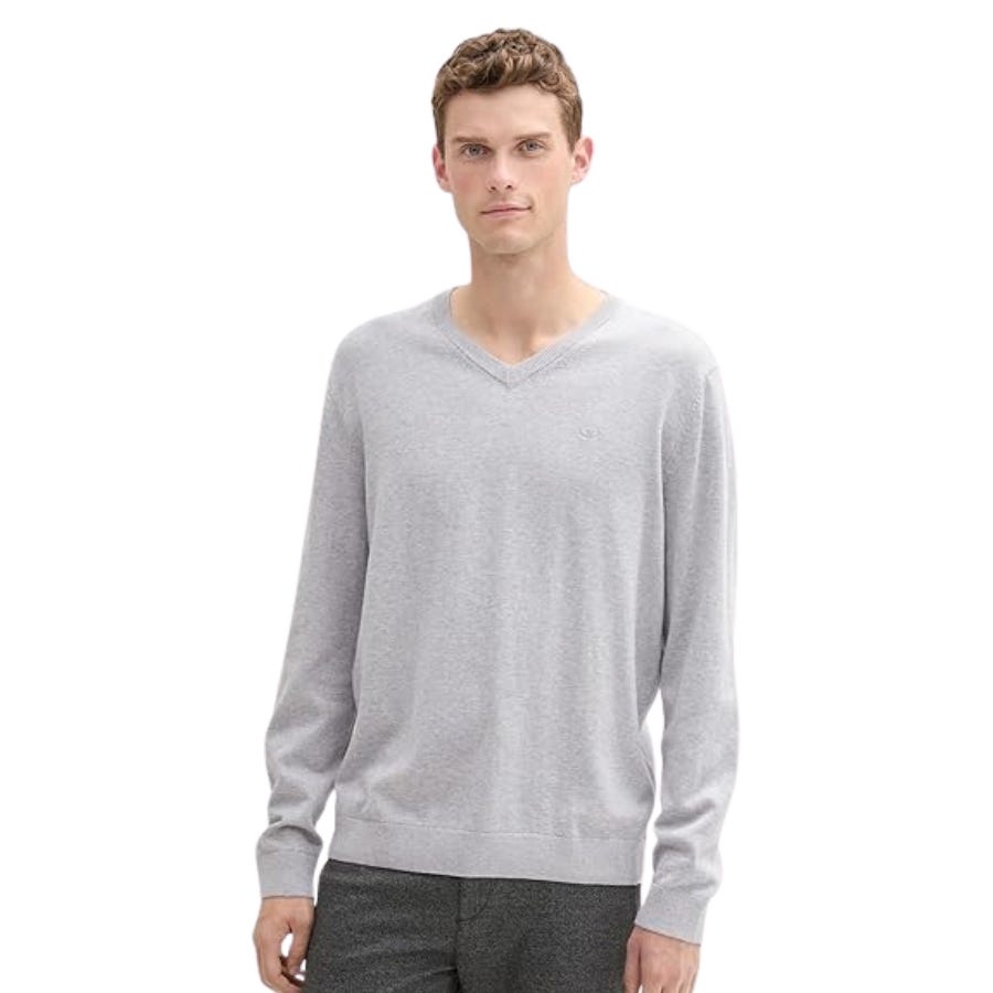 Wala Jerseys Tom Tailor Basic V-Neck Knit Flat Knit Tops