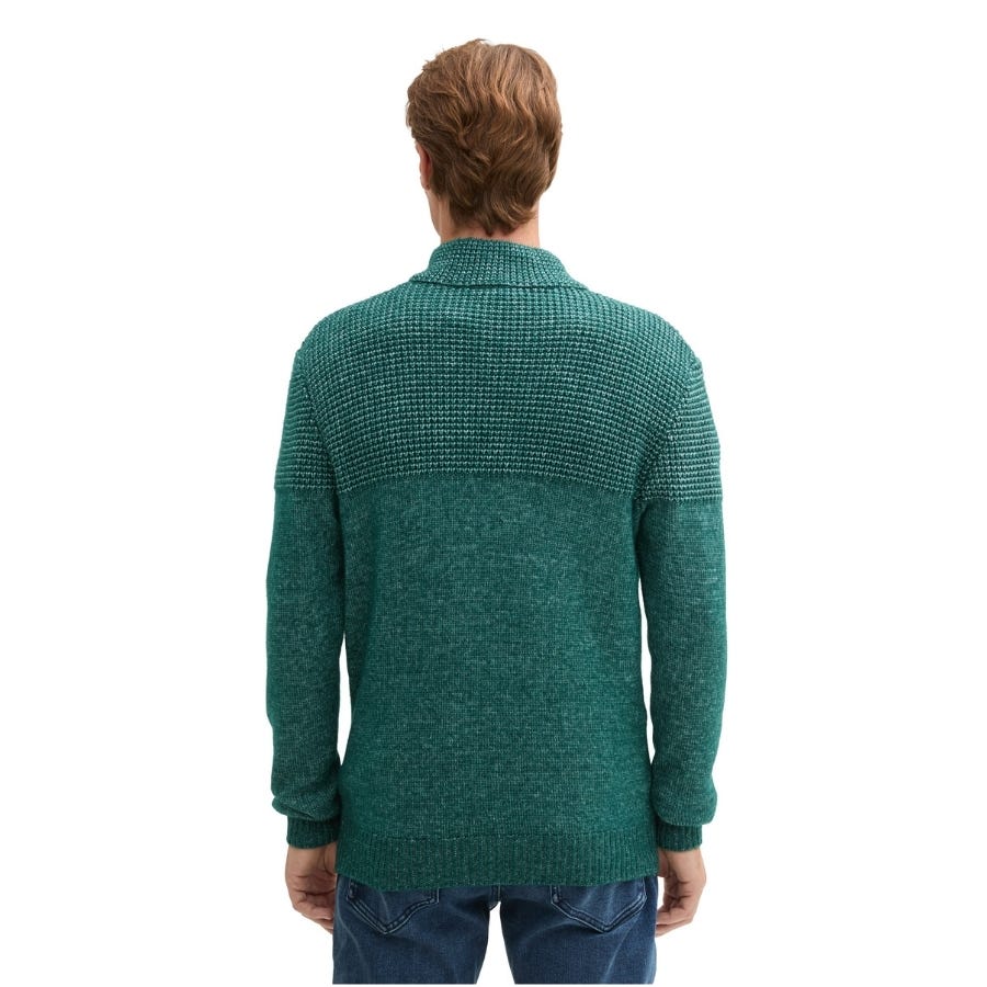 Wala Jerseys Tom Tailor Cosy Structure Mix Knit Troyer Flat Knit Tops
