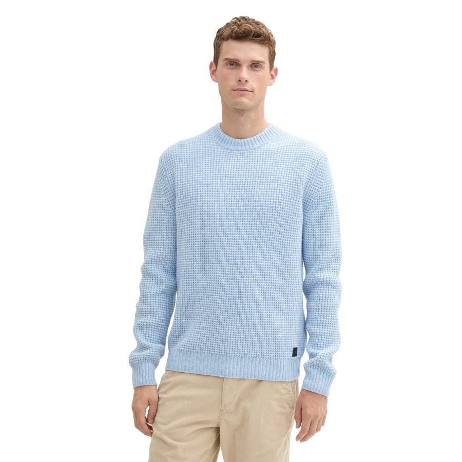 wala Jerseys Tom tailor Cosy Structured Crewneck Knit Flat Knit Tops