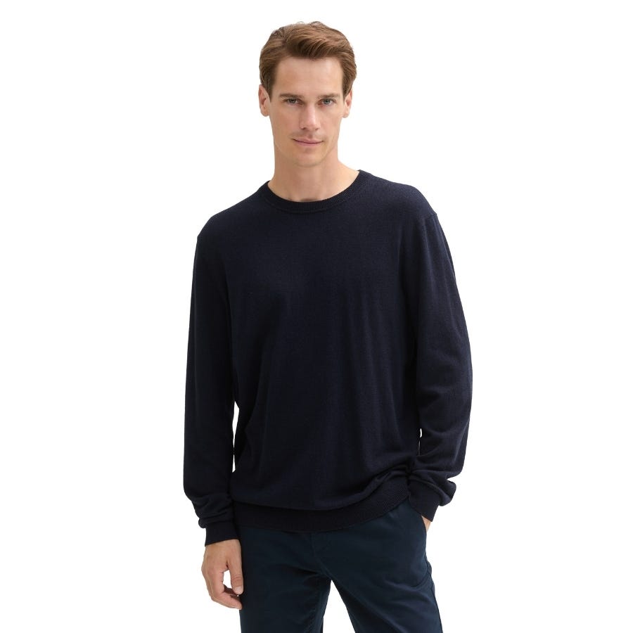 wala Jerseys Tom tailor Cotton Cashmere Crewneck Knit Flat Knit Tops