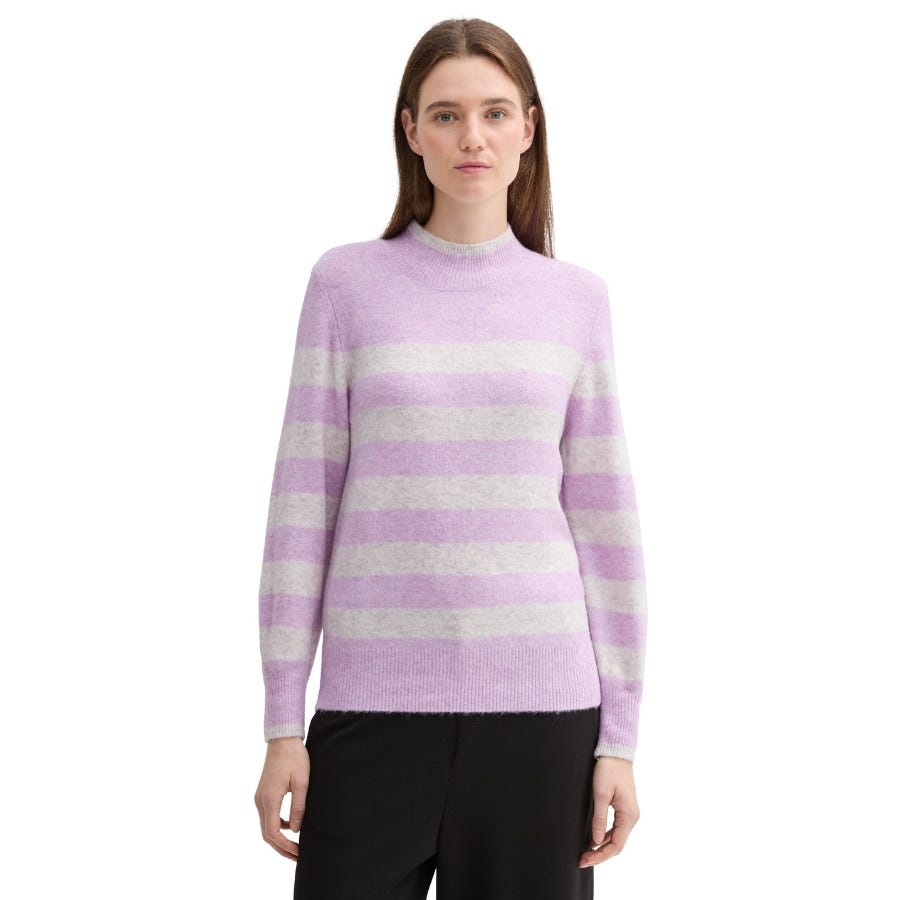 Wala Jerseys Tom Tailor Cozy Stripe Pullover Flat Knit Tops