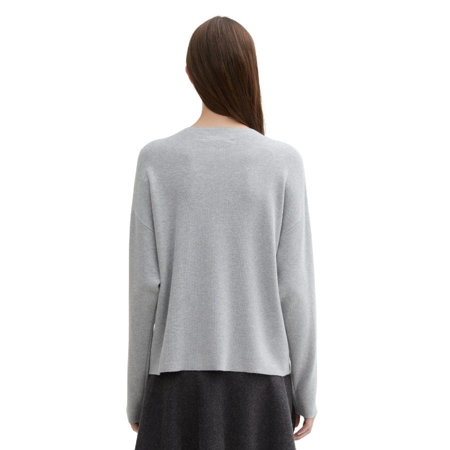 Wala Jerseys Tom Tailor Fullneedle Mock Neck Pullover Flat Knit Tops