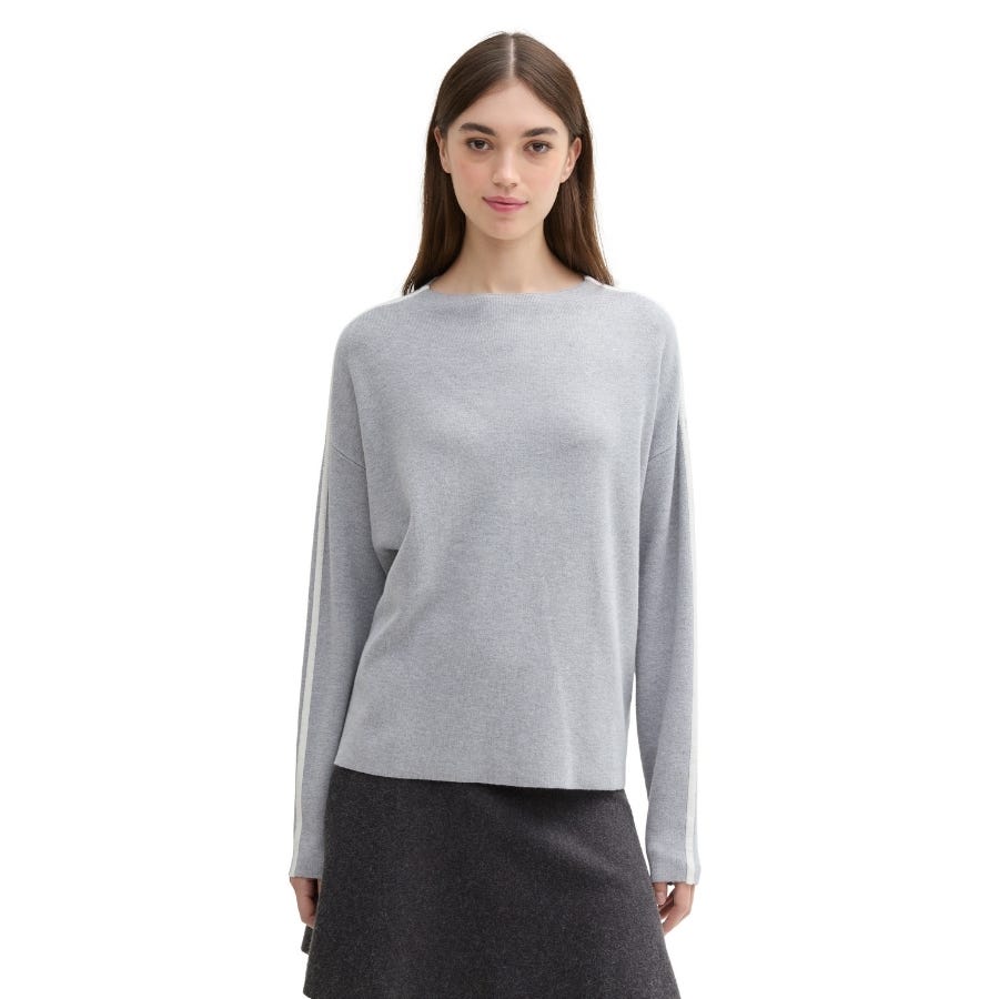 Wala Jerseys Tom Tailor Fullneedle Mock Neck Pullover Flat Knit Tops