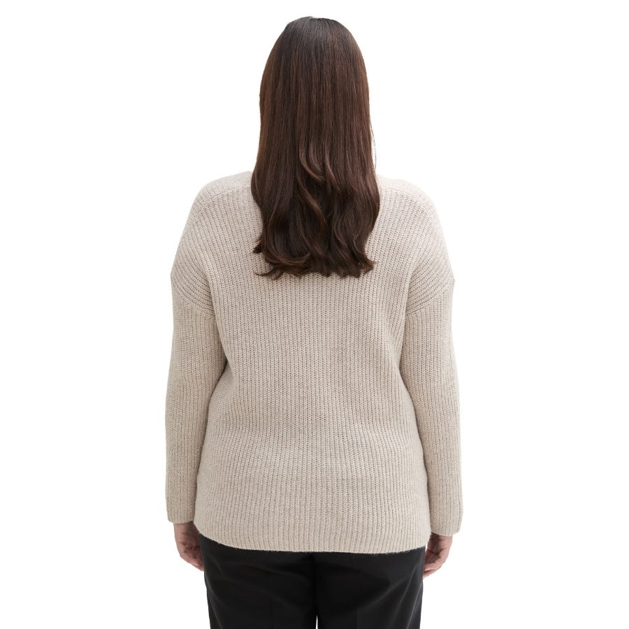 Wala Jerseys Tom Tailor Knit Pullover With V-Neck Flat Knit Tops