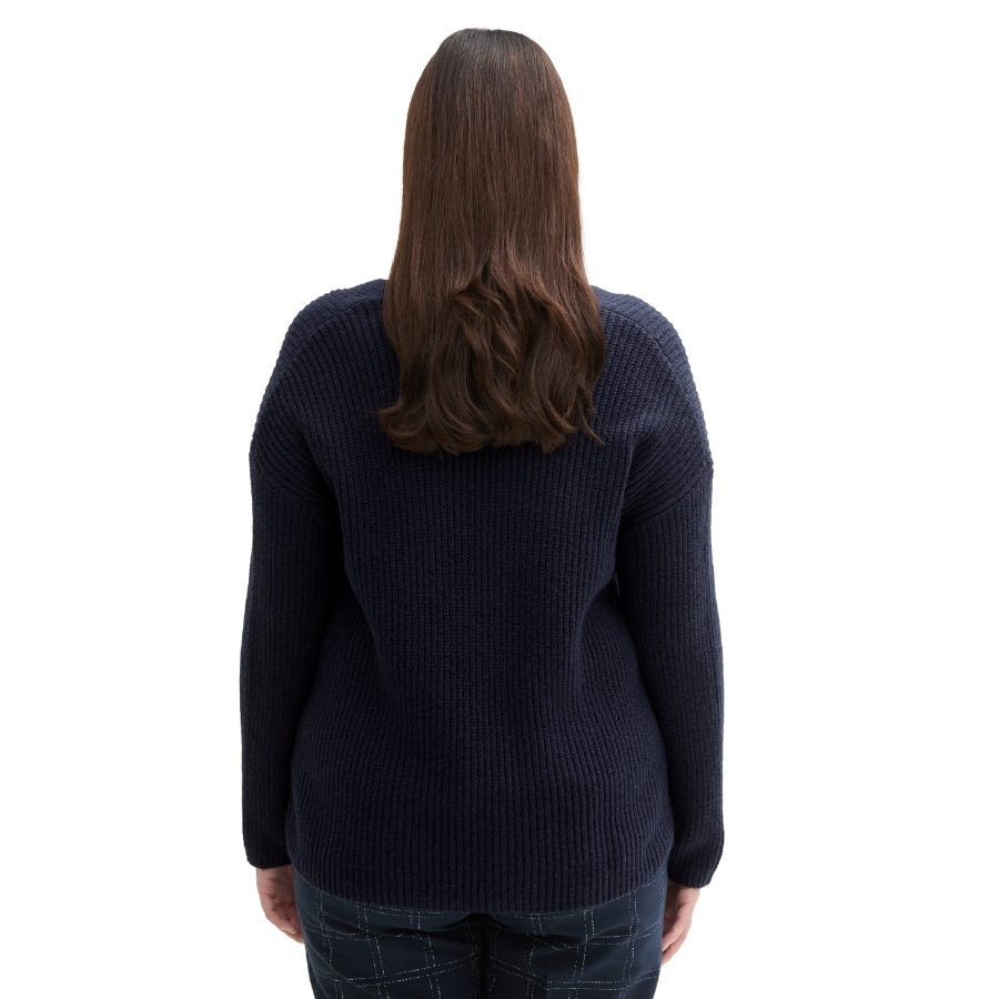 Wala Jerseys Tom Tailor Knit Pullover With V-Neck Flat Knit Tops