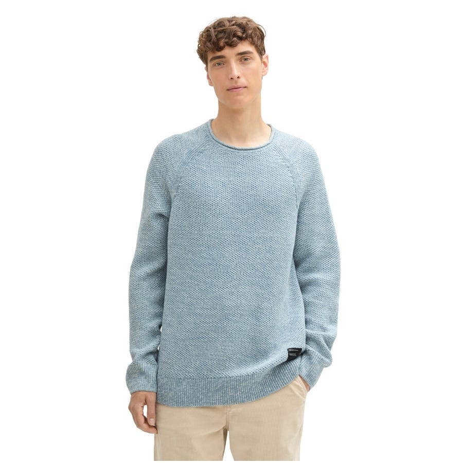wala Jerseys Tom tailor Twotone Crewneck Knit Flat Knit Tops