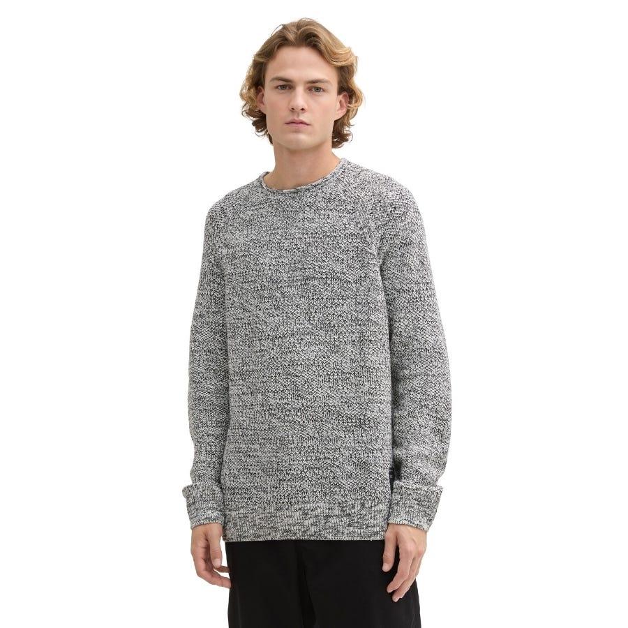 wala Jerseys Tom tailor Twotone Crewneck Knit Flat Knit Tops
