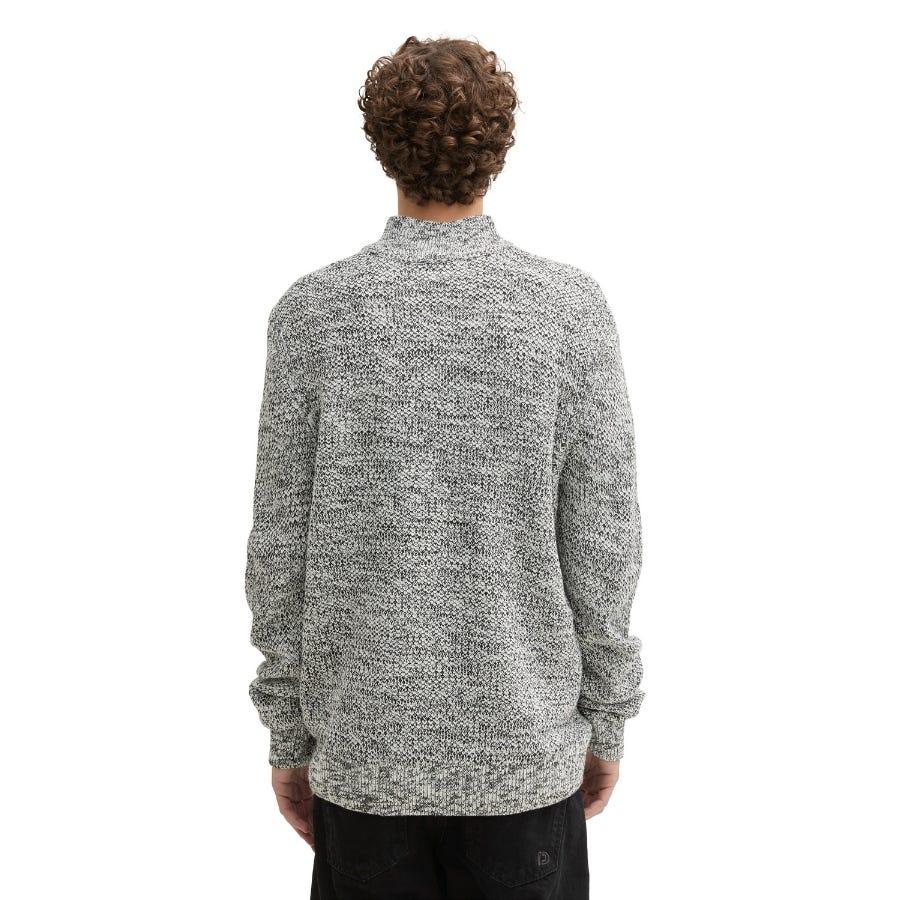 Wala Jerseys Tom Tailor Twotone Knitted Troyer Flat Knit Tops