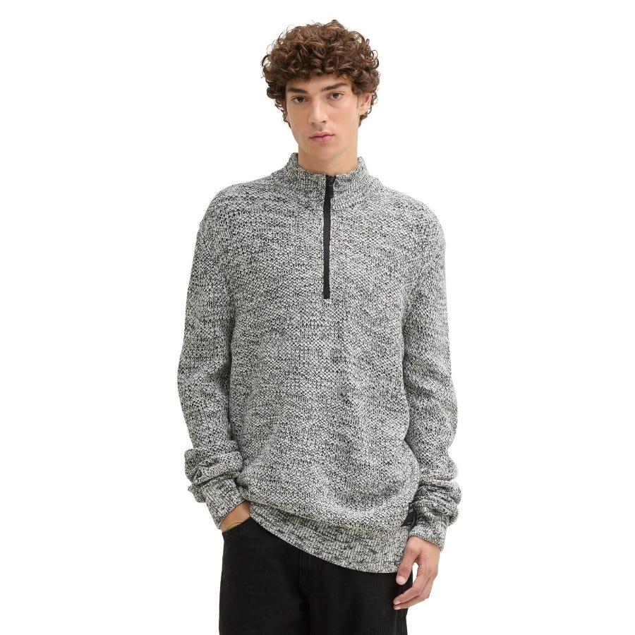 wala Jerseys Tom tailor Twotone Knitted Troyer Flat Knit Tops