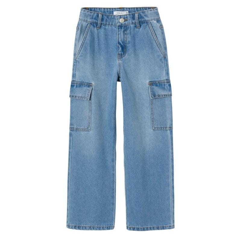 wala Pantalones largos Name-it Nkfrose Hw Wide Cargo Jeans 6190-Bs Noos