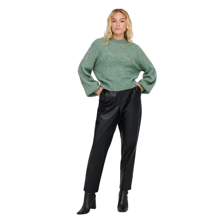 wala Pantalones largos Only Onlmynte Faux Leather Pants Cs Otw