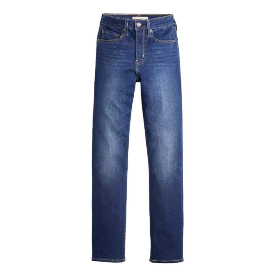 Wala Pantalones Tejanos Levis 724 High Rise Straight Dark Indigo - Worn In
