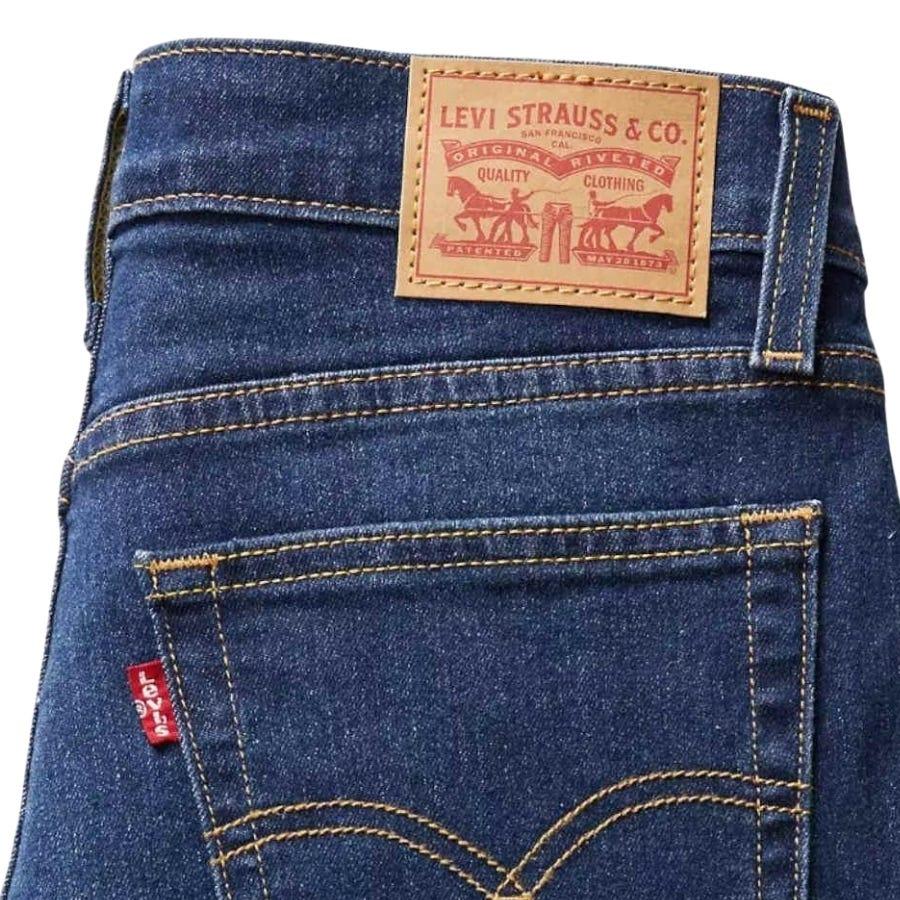 Wala Pantalones Tejanos Levis 724 High Rise Straight Dark Indigo - Worn In