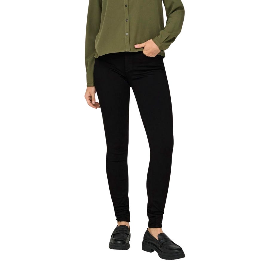 wala Pantalones tejanos Only Onlblush Mid Sk 4Everblk Dnm Soo796 Noos