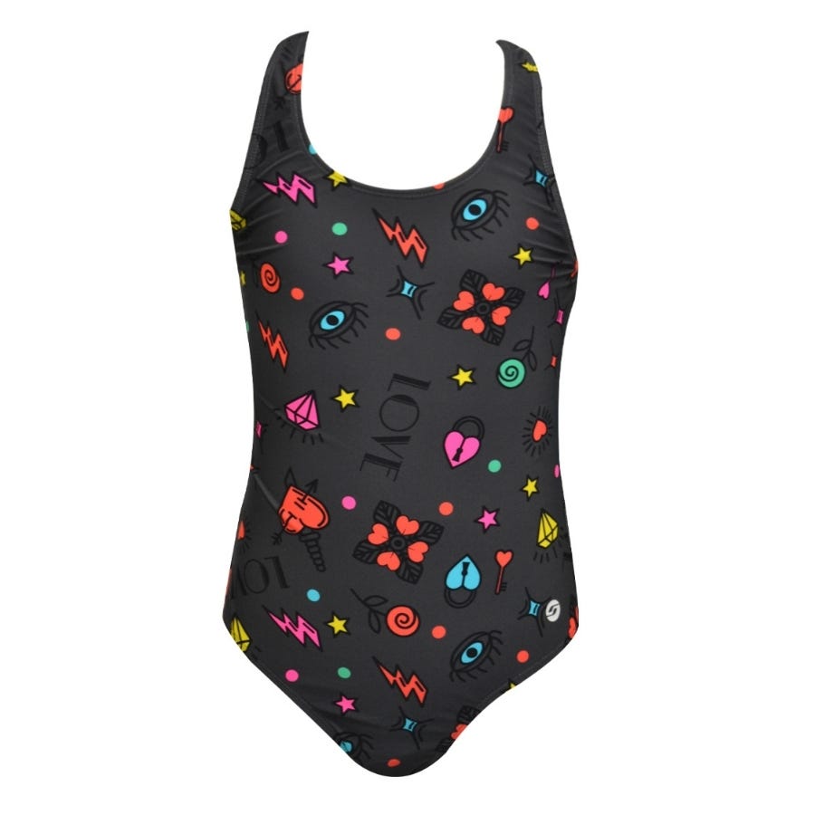 wala Bañadores Ras Love Casual Back Girl Swimsuit
