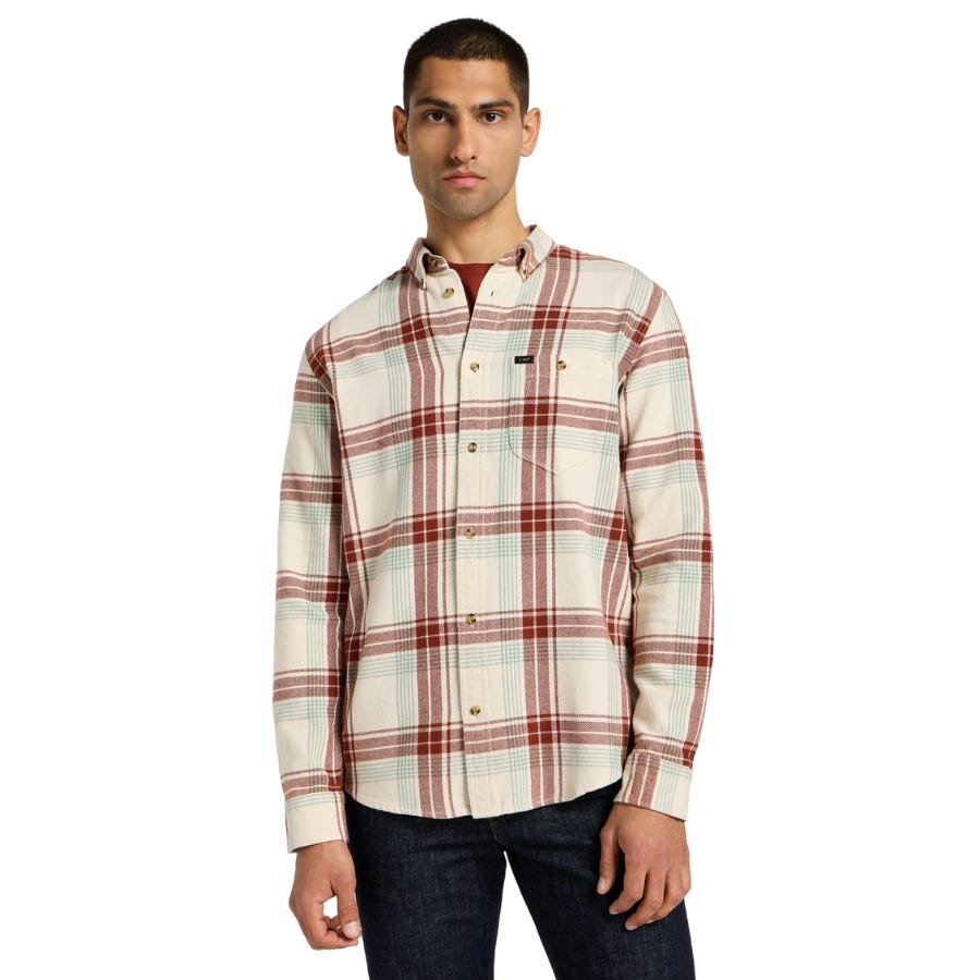 wala Camisas manga larga Lee Riveted Shirt Ecru