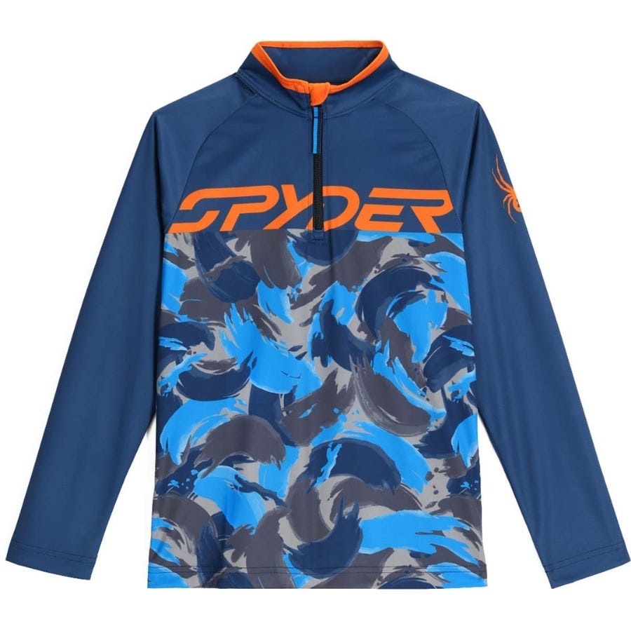 wala Jerseys Spyder Boys Camo 1 2 Zip