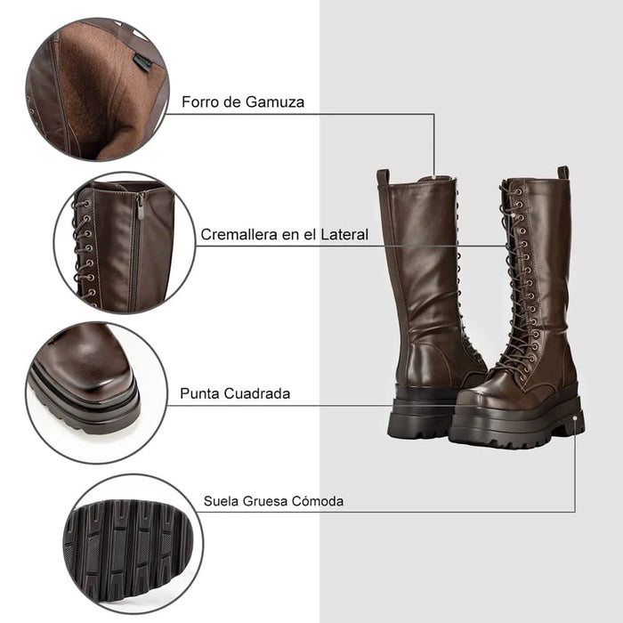 Weide BOTAS PLATAFORMA MUJER MARRON WEIDE CZY579