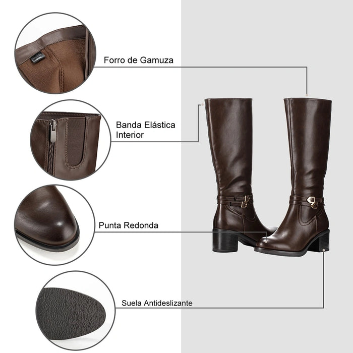 Weide BOTAS TACO MUJER MARRON WEIDE CZY582
