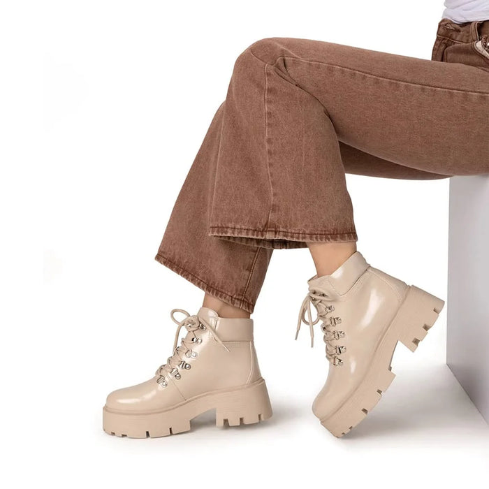 Weide BOTINES PLATAFORMA MUJER BEIGE WEIDE DH56