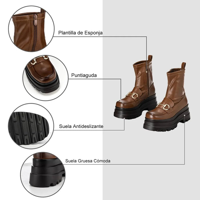 Weide BOTINES PLATAFORMA MUJER CAMEL WEIDE CZY578