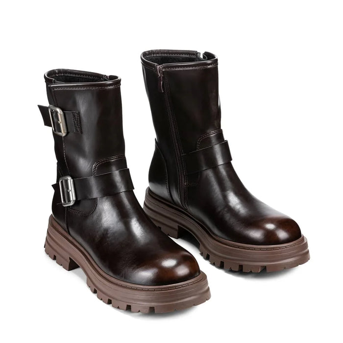 Weide BOTINES PLATAFORMA MUJER MARRON WEIDE YL76