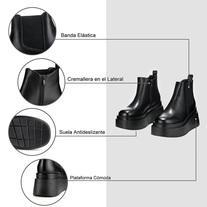 Weide BOTINES PLATAFORMA MUJER NEGRO WEIDE CZY587