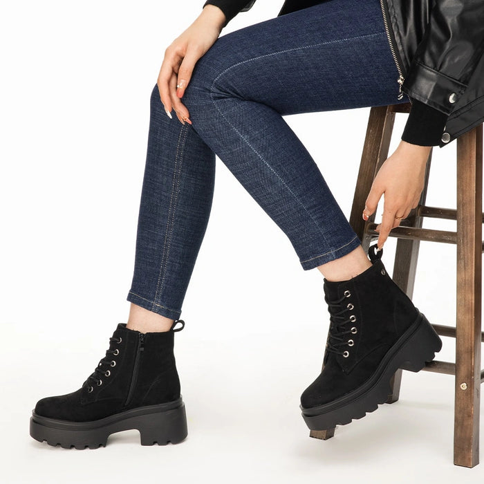 Weide BOTINES PLATAFORMA MUJER NEGRO WEIDE DH31