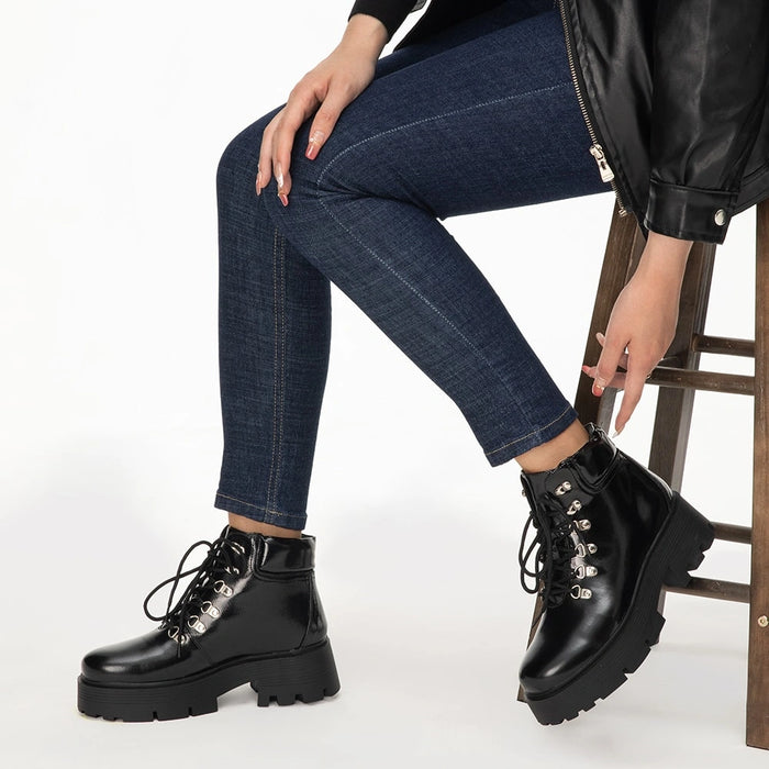 Weide BOTINES PLATAFORMA MUJER NEGRO WEIDE DH56