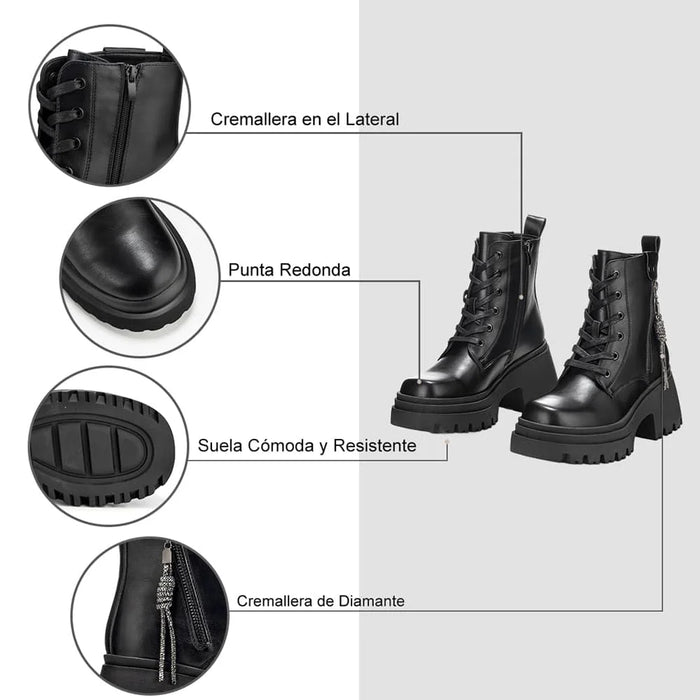 Weide BOTINES PLATAFORMA MUJER NEGRO WEIDE DH69