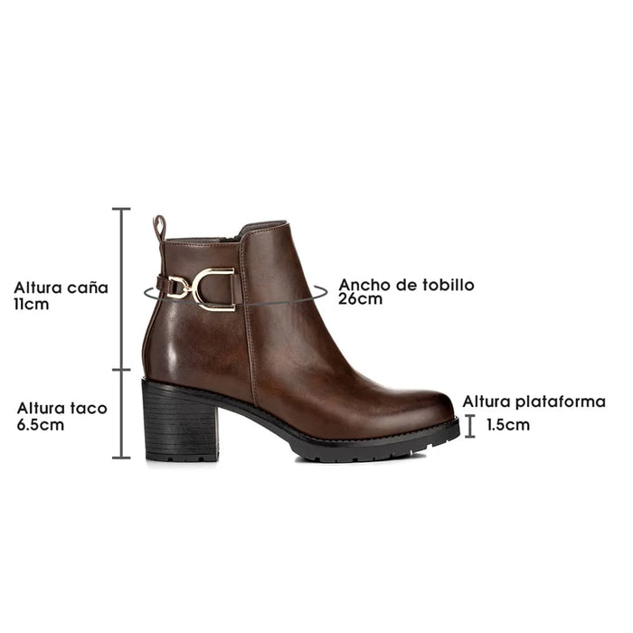 Weide BOTINES TACO MUJER MARRON WEIDE QBM05