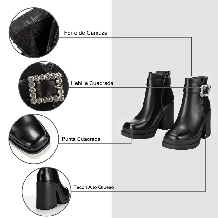 Weide BOTINES TACO MUJER NEGRO WEIDE CZY575