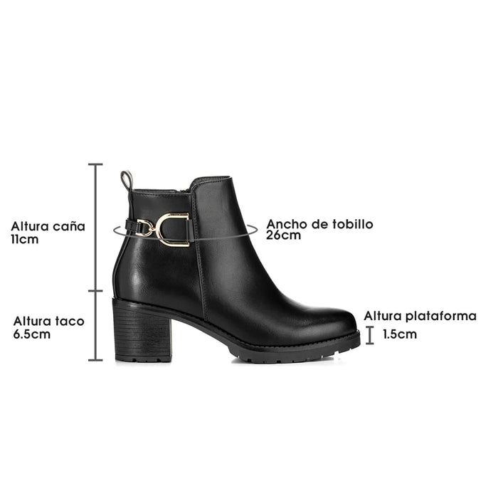 Weide BOTINES TACO MUJER NEGRO WEIDE QBM05