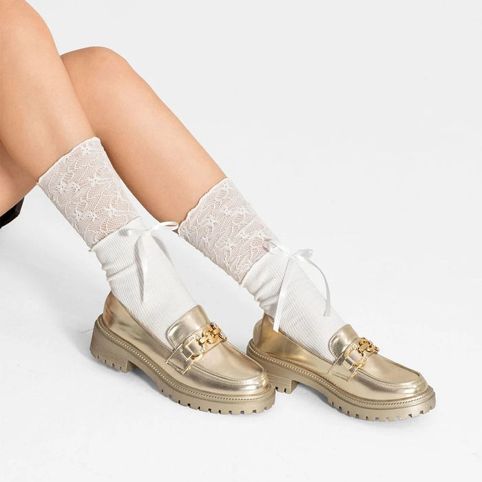 Weide Mocasin Mujer Nieve Dorado Weide