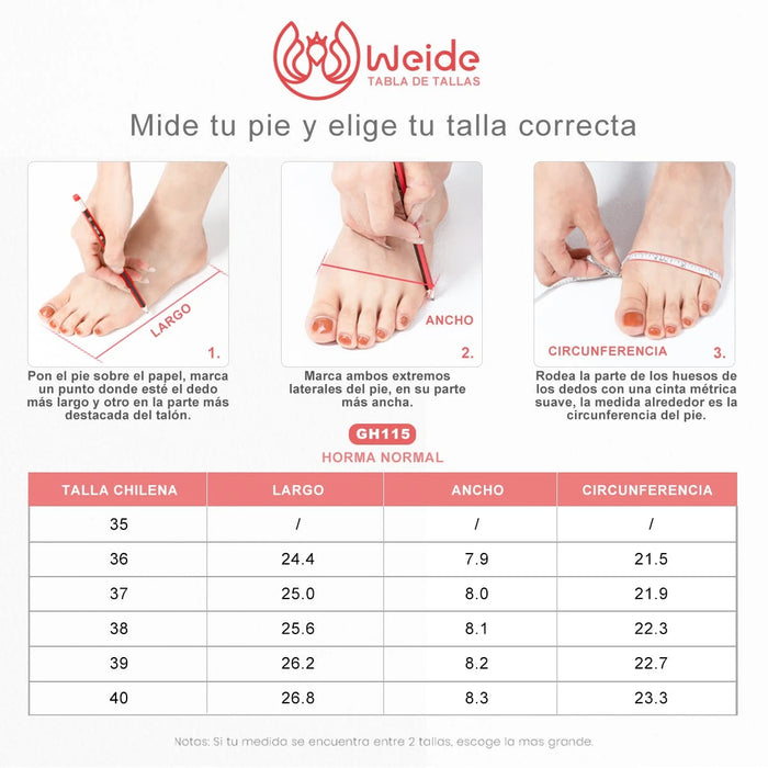 Weide MOCASIN TACO MUJER NEGRO WEIDE GH116