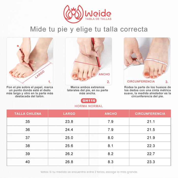 Weide ZAPATOS DE TACO MUJER NEGRO WEIDE GH115