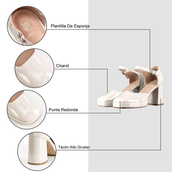 Weide ZAPATOS MARY JANE MUJER BEIGE WEIDE YL85