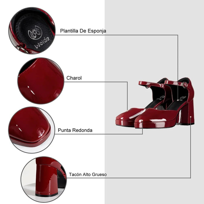 Weide ZAPATOS MARY JANE MUJER BURDEO WEIDE YL85