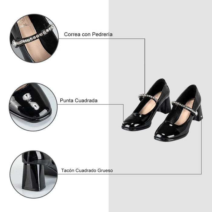 Weide ZAPATOS MARY JANE MUJER NEGRO WEIDE YL62