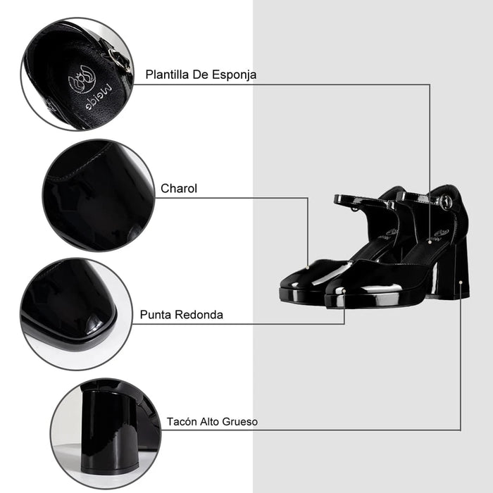 Weide ZAPATOS MARY JANE MUJER NEGRO WEIDE YL83