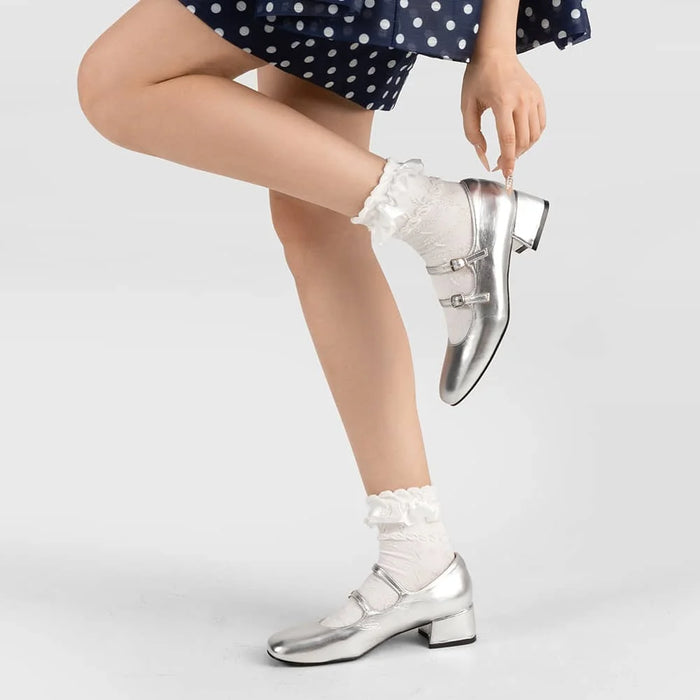 Weide ZAPATOS MARY JANE MUJER PLATEADO WEIDE YL66