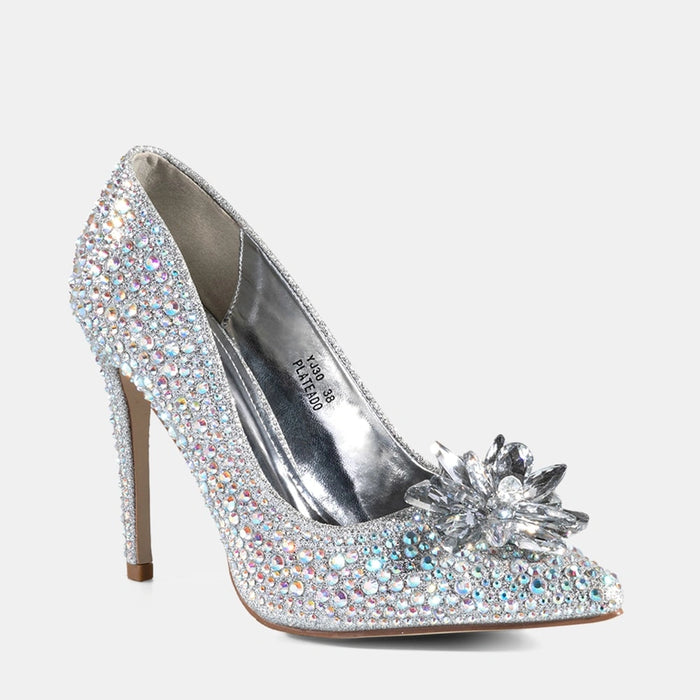 Weide Zapatos Taco Mujer Alfonsina Plateado Weide