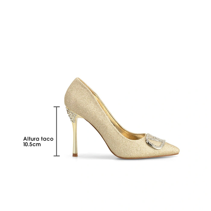 Weide Zapatos Taco Mujer Ignacia Dorado Weide