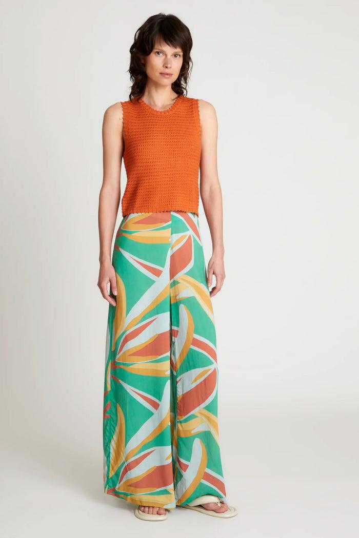 Wild Pony Pantalón Largo Amplio Estampado Floral Bromelia