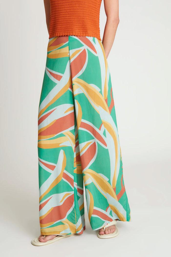 wild pony Pantalón largo amplio estampado floral Bromelia