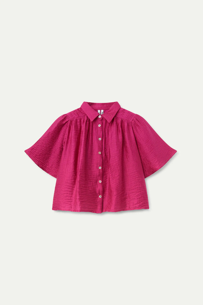 Wild Pony Camisa Fluida Manga Corta Fucsia
