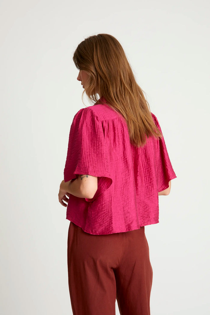 Wild Pony Camisa Fluida Manga Corta Fucsia