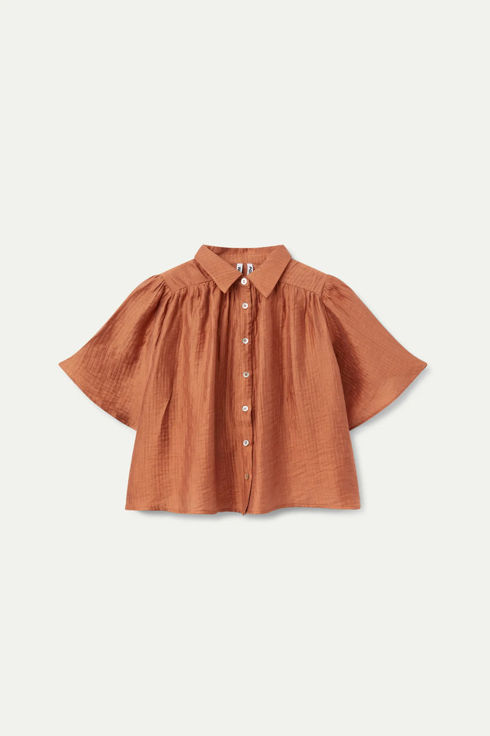 Wild Pony Camisa Fluida Manga Corta Marrón